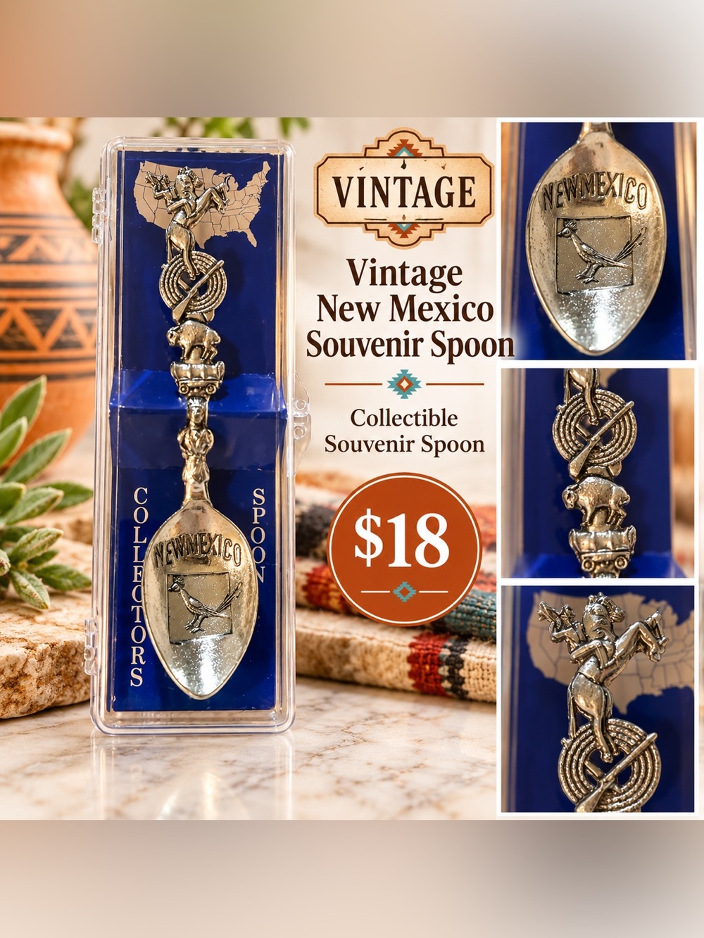 Vintage New Mexico Souvenir Spoon